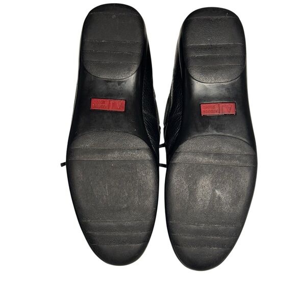 Armani Jeans Black Pebbled Leather Driving Loafers Men’s US Size 9.5/ EU 43